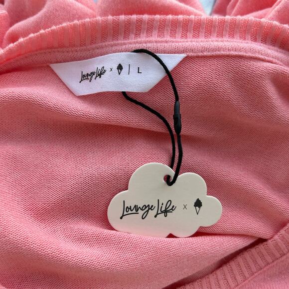 NWT Lounge Life X Soft Serve Cloud Blend Pink Long Sleeve Top Large - Picture 2 of 6
